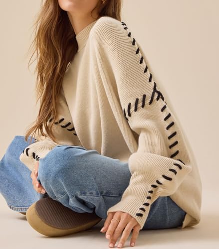 Women Fall Striped Sweater Y2k Long Sleeve V Neck Knit Sweater Shirts 90s Vintage Grunge Clothes Knitwear3