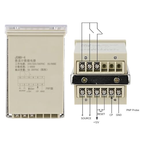 Relé de acumulación JDM9-6 contador de 6 dígitos para sensor 6