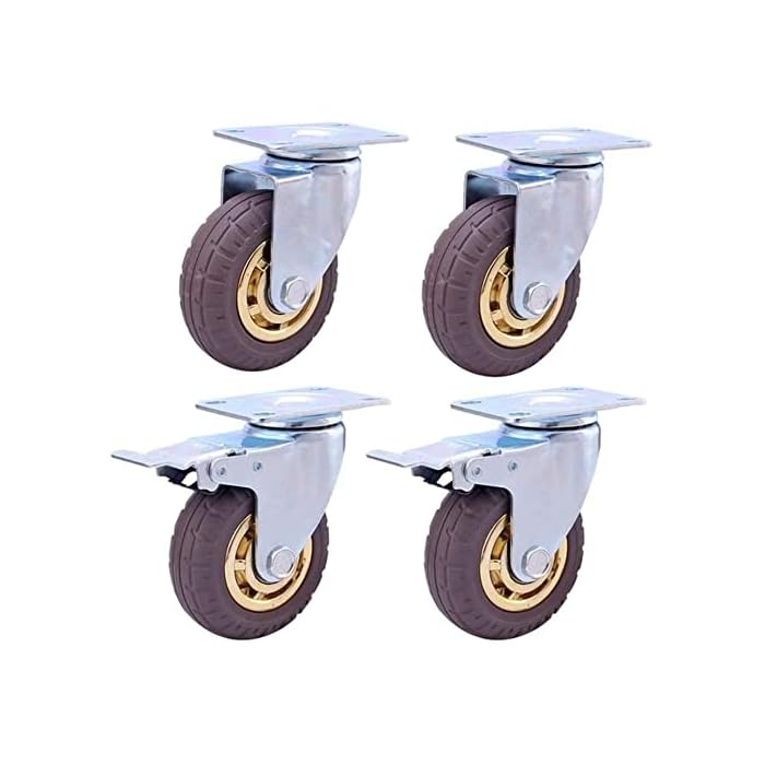 Buy Byakns Silent Rubber Casters 3 Inch/4 Inch 480KG Heavy Duty