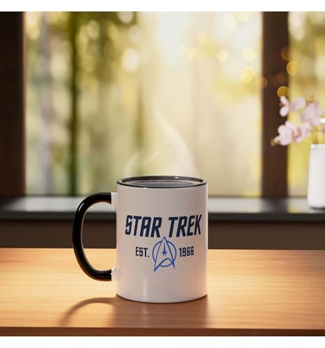 Taza de cerámica oficial Star Trek 11 onzas negro/blanco miniatura 3