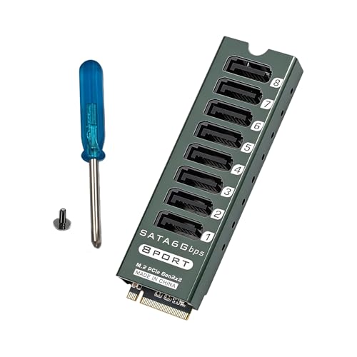 Tarjeta de expansión de almacenamiento PCIe a SATA3 eficiente para ocho discos internos