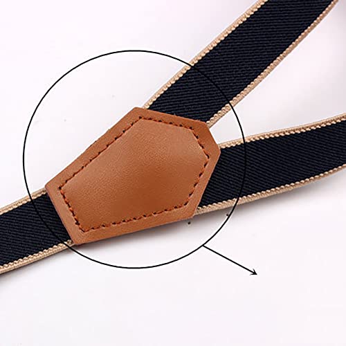 Mens Bretels Bretels - Verstelbare Maat Elastische Y Terug Stijl Bretels 3 Metalen Clip Elastische Bretels Mannen Bretels Zwarte Bretels Retro Stijl Mens Bretels Voor Broek - Afbeelding 7