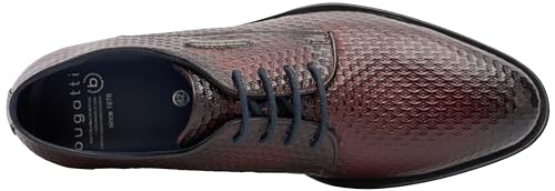 Image of Bugatti Men's Red Leather Formal Oxford Shoes