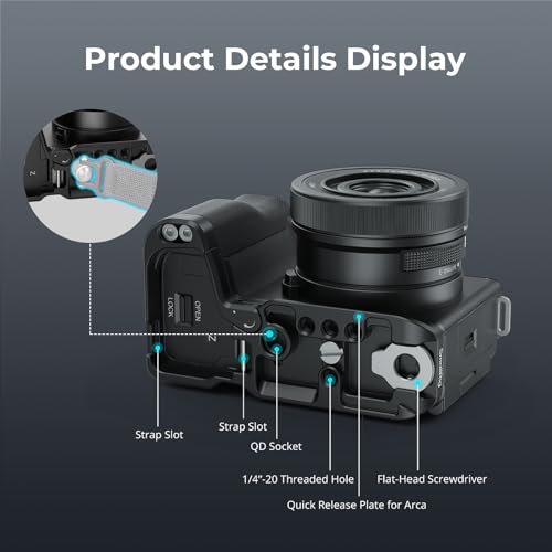 Image of SMALLRIG ZV-E10 II L-Shape Plate with Silicone Handle, Handgrip for Sony ZV-E10 II, Built-in Quick Release Plate for Arca, 1 /4 inch-20 Holes - 4778