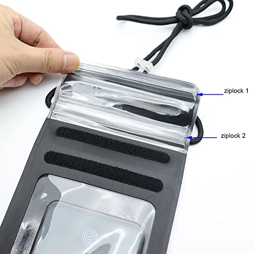 Baitoo Waterproof Phone Pouch,IPX8 Waterproof Phone Case Bag Holder for iphone 14 Pro Max/14 Plus/13 Pro Max/13 Pro/13/12/12 Pro Max/11/11 Pro Max/Xs Max/XR to 6.9" for Kayaking Swimming Beach(Black) - Image 3