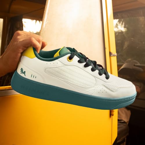 Image of Neeman's Remix Modish Sneakers for Men & Women | Retro Inspired Y2K Streetwear Unisex Casual Shoes | Breathable Knit Upper with Dual Density Cushioning | Lightweight Comfortable Lace- Up Footwear