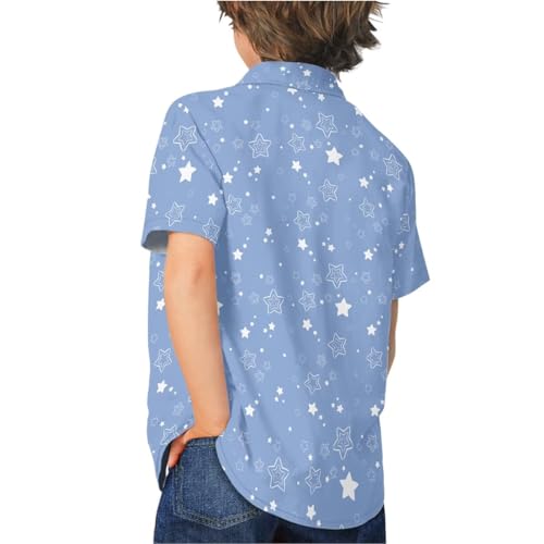 SYtrade Kids Hawaiian Shirt Short Sleeve Luau Shirt School Button Up Aloha Shirt4