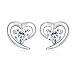Produktbild Mimei Herz Ohrringe Damen 925 Sterling Silber Ohrschmuck Ohrstecker Schmuck Geschenk für Damen