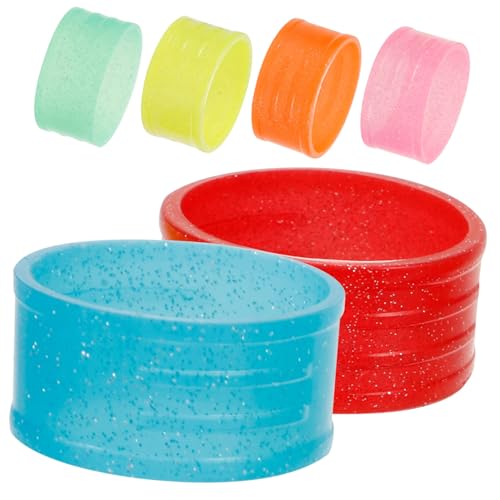 GALPADA Badminton Racket Grip Bands 6 Pack Tennis Racket Silicone Grips Non-slip Reusable Overgrip Protectors Easy to Use