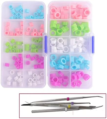 100Pcs Multi-Color Dental Code Rings Orthodontic Silicone Ring Autoclavable Code Mixed Color Instrument Large Small (Small size 4mm)
