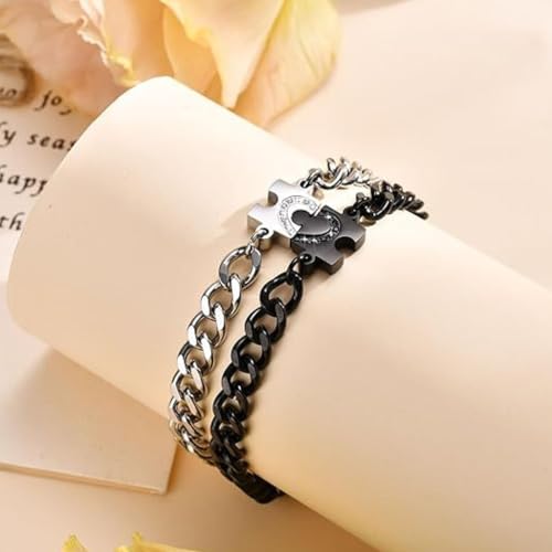 To My Love Couple Bracelet His and Hers Bracelets Heart Puzzle Gift for My Love Jewelry Gifts4