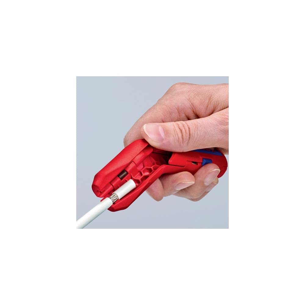 Knipex ErgoStrip® Outil universel à dégainer, pour gaucher 135 mm 16 95 02 SB & TwistCut Coupe-tubes pour gaines électriques 13-32 mm 90 22 01 SB