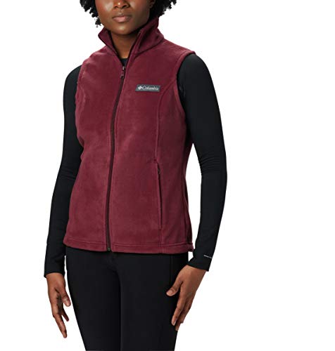 Columbia Women's Benton Springs Soft Fleece Vest, Rich Wine, Petite X-Small