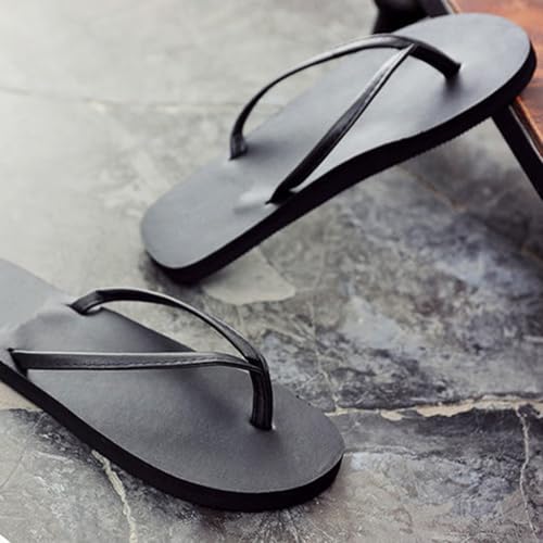 Lightweight Flip Flops for Women and Men, Dressy Flat Sandals, Shower Slippers Slip-on Slides for Summer Swim Bathroom Beach Pool, Slim Basic Thongs Foam Non-Slip Shoes3