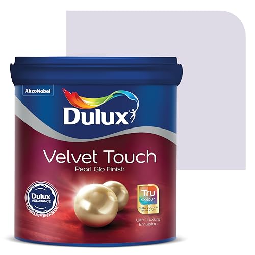 Image of Dulux Velvet Touch Pearl GLO Interior Emulsion Paint (4L, Pansy Touch) - Luxurious soft-sheen wall paint, highly durable, washable, rich, intense colors, with 6-year warranty