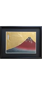 Amazon.co.jp: 【GOLD LEAF JAPAN】金箔浮世絵 葛飾北斎 富嶽三