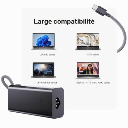 65W Chargeur USB C Compatible avec HP AI PC OmniBook 7 5 X Flip – vue 3