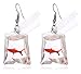 Acamifashion Women Funny Goldfish Water Bag Shape Dangle Hook Earrings Charm Jewelry Gift