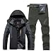 Skianzug Herren 2 Teiler Wasserdichter Schneeanzug für Männer Ski Anzug Set Winter Warm Skibekleidung Ausrüstung Snowsuit Teilig Teile Thermo Skijacke Hose Winddicht Outdoor Snowboard Alpin Gefüttert