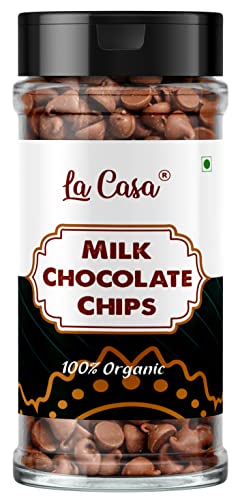 Image of La Casa Premium Milk Chocolate Chips | Ideal for Baking & Garnishing | 100g |