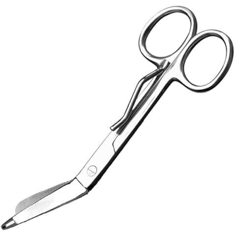 IMKRC Multi-Purpose Pocket Scissors 5" Long with Clip | Safe Portable Travel Scissors for Home, Emergency, and First Aid Supplies | Made with Premium Quality Stainless Steel Cover