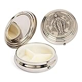 Material: Metall NKlaus Rosenkranz Dose echt Perlmutter Madonna Silber Schatzkiste 5 x 5 x 1,5 cm 2527