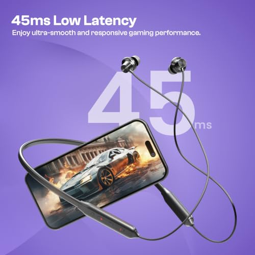 Image of Wireless Bluetooth Neckband Earphones, Mic, Deep Bass (Black)