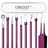 Blackhead Remover Tools, Face Scraper for Deep Cleaning, Pimple Popper Tool kit, Skin Scrubber Face Spatula, Skin Care Tool for Men and Women (Rose red)
