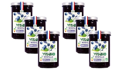 Confiture de myrtille VITABIO BIO 6x275g compotée 100% fruits