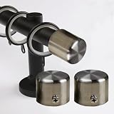 2 Pcs Curtain Rod Covers Ends Metal Curtain Finials Ends Cap Curtain Pole Finials for Curtain Decora