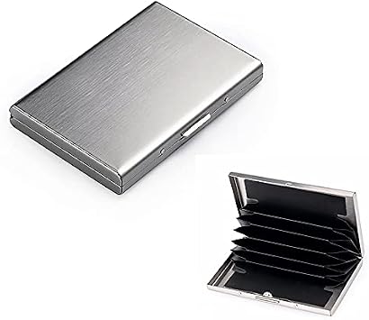 Stylish Credit Card holder Ultra-thin Stainless Steel Card Case With Anti-theft And Anti-magnetic ProtectionColorSilver