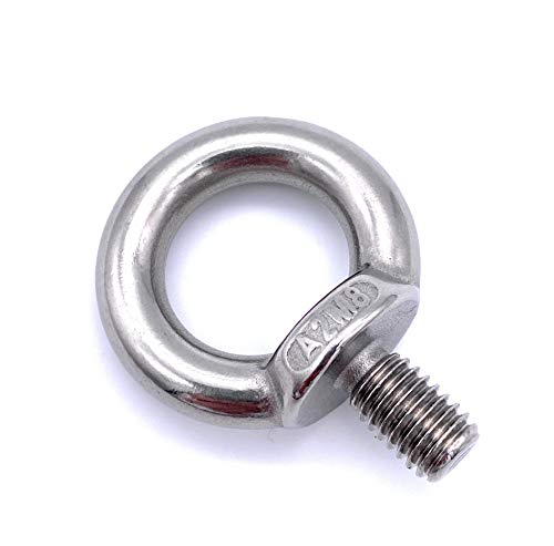 5 Stk. Ringschrauben Edelstahl V2A | M8 ähnl. DIN 580 [ Größe Wählbar M6 - M16 ] Augenschraube Oesenschraube Oesen mit Außengewinde Ringösen aus rostfreiem Stahl (A2, M8) Cover