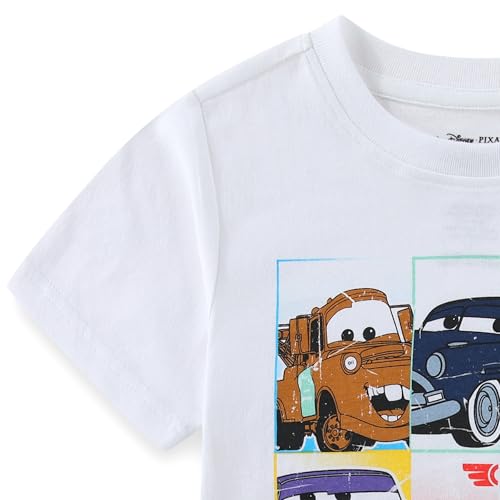 Image of Disney Cars Boys Short Sleeve T-Shirt and Shorts Set for Toddler Little to Big Kids