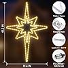 Christmas 45'' Bethlehem Star Lights Decoration - 141LED Outdoor Waterproof Christmas LED North Star Nativity Holy Family Light with Timer for Outdoor Home Party Porch Wall Hanging Light