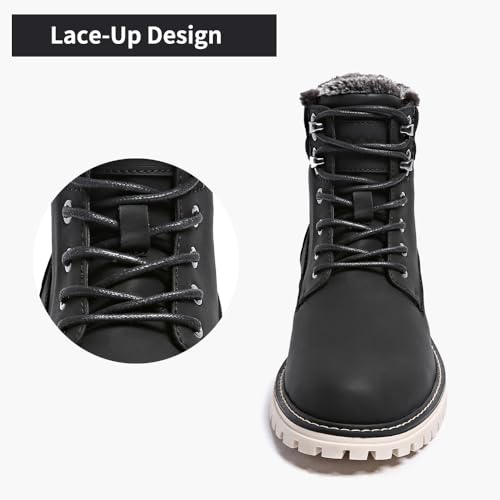 Mens Snow Boots Fur Lined Hiking Boots Waterproof Anti-Slip Outdoor Climbing Shoes3