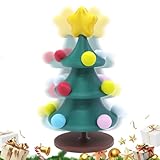 Jouet Dansant de Noël | Arbre de Noël Animé Antistress | Ornements Lumineux Rotatifs Déco Extérieur pour Garçon Fille Jeux Intérieur Extérieur