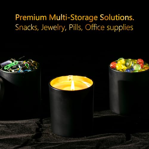 Bulk Candle Jars for Candle Making, Luxury Container with Electroplated Interior, 12PCS Vessel with Metal Lids Empty Jars - Gold Inner - Image 5
