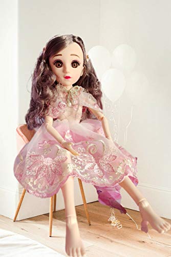 Image of DSR BJD Dolls 50CM Smart Doll Ball Jointed Doll DSR Doll Toys with Music Gift for Girls Best Gift All Festival (50CM) (Light-Pink)