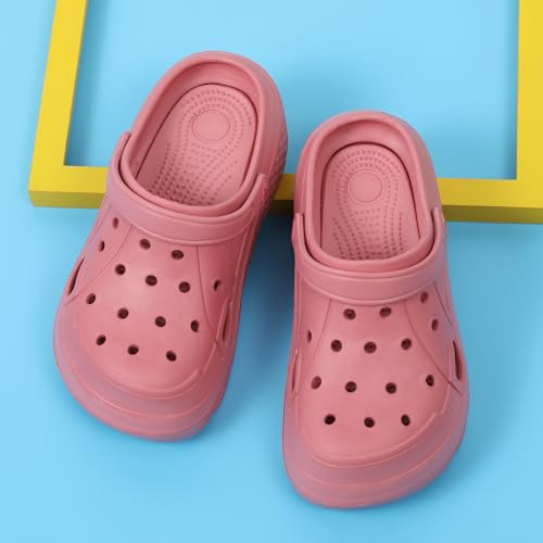 Image of FLIOZY Women's Gardener Platform Clogs Slippers Hight Heels Mules Clog Wedge Sandals Outdoor Beach Shoes