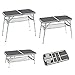 Bo-Camp Campingtisch Klapptisch Koffertisch Mit 4 Höhen Alu 80 x 40 cm Grau