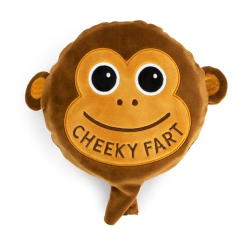 Keycraft Plushie Whoopee Cushion Cheeky Monkey Funny Fart Plush Toy Squeezable Gag Gift Noise Maker Soft Novelty Prank Toy for Kids & Adults Party Joke Toy Age 3+