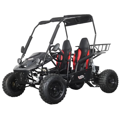 X-PRO Rover 110cc Go Kart with Automatic Transmission w/Reverse, LED Headlights, Big 16' Wheels! (Black)