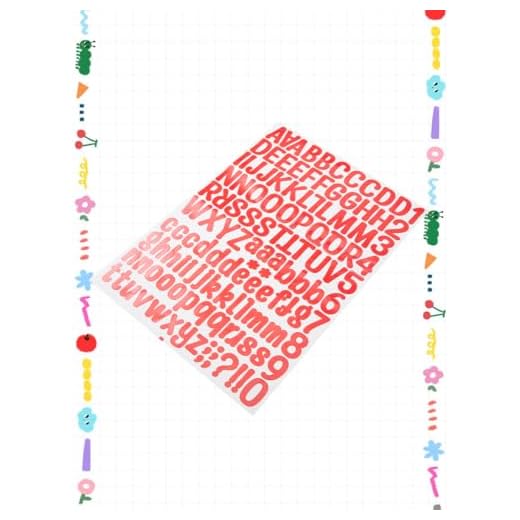 Alphanumeric Vinyl Stickers Mailbox Number Labels DIY Craft Art Red