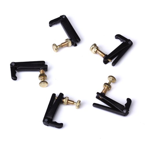 Set of 5 Black Violin String Adjuster Fun Tuners 3/4 4/4 Violin
