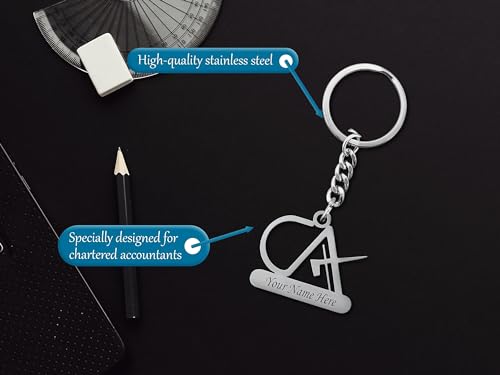 Image of SAVRI Personalized Keychain with Customized Name Engraving | Stainless Steel Round Professional Keychain