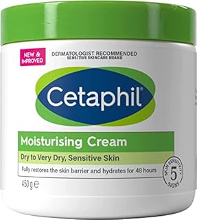 Cetaphil Body Moisturiser, 450g, Moisturising Cream For Dry to Very Dry, Sensitive Skin, With Niacinamide & Vitamin E