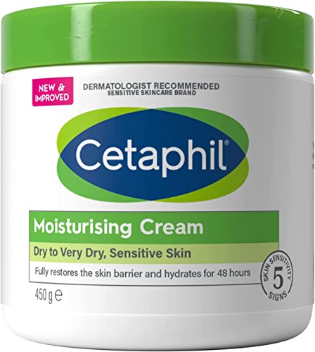 Cetaphil Feuchtigkeitsspendende Körpercreme für trockene bis sehr trockene empfindliche Haut, 450 g, Dose Cover