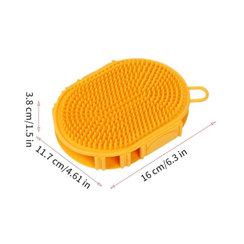 Cepillo de baño para perros de silicona con dispensador de champú 2