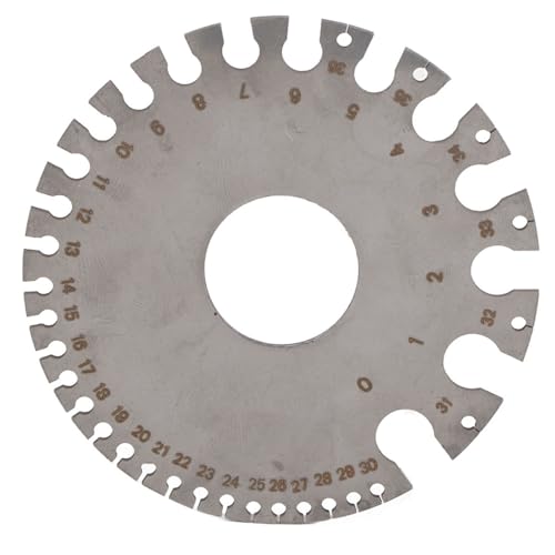 Calibrador para grosor de alambre de acero inoxidable, herramienta duradera para medición, escala de calibración 0-36, ideal para prueba de grosor de metal miniatura 1