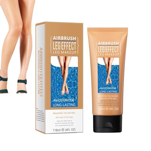 Maquillaje de piernas resistente al agua sin transferencia, loción de maquillaje para piernas, crema de maquillaje resistente al agua para venas varicosas, maquillaje de piernas para varices (brillo